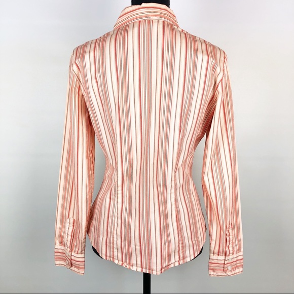 New York & Company | Striped Button Down Shirt | M - Picture 5 of 6